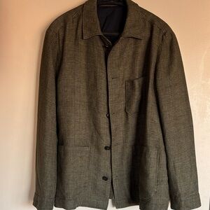 Todd Snyder Dark Olive Checkered Jacket